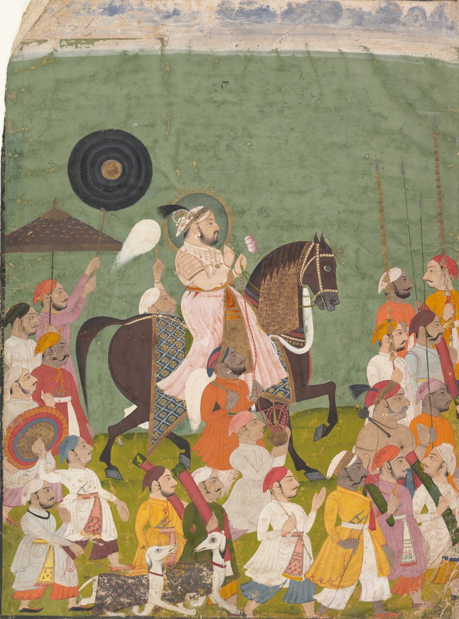जुलूस में महाराणा जगत सिंह द्वितीय, लगभग। 1745. द्वारा अज्ञात