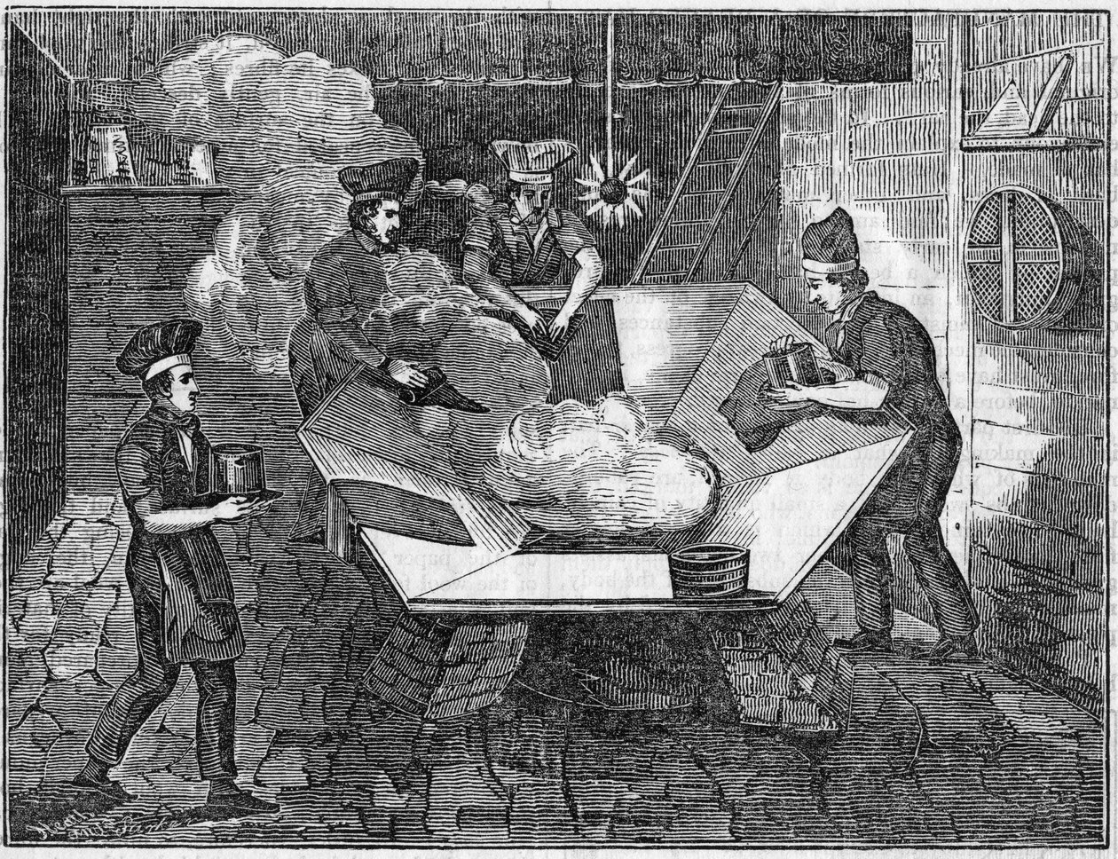 बीवर हैट्स बनाना, 1835 द्वारा अज्ञात
