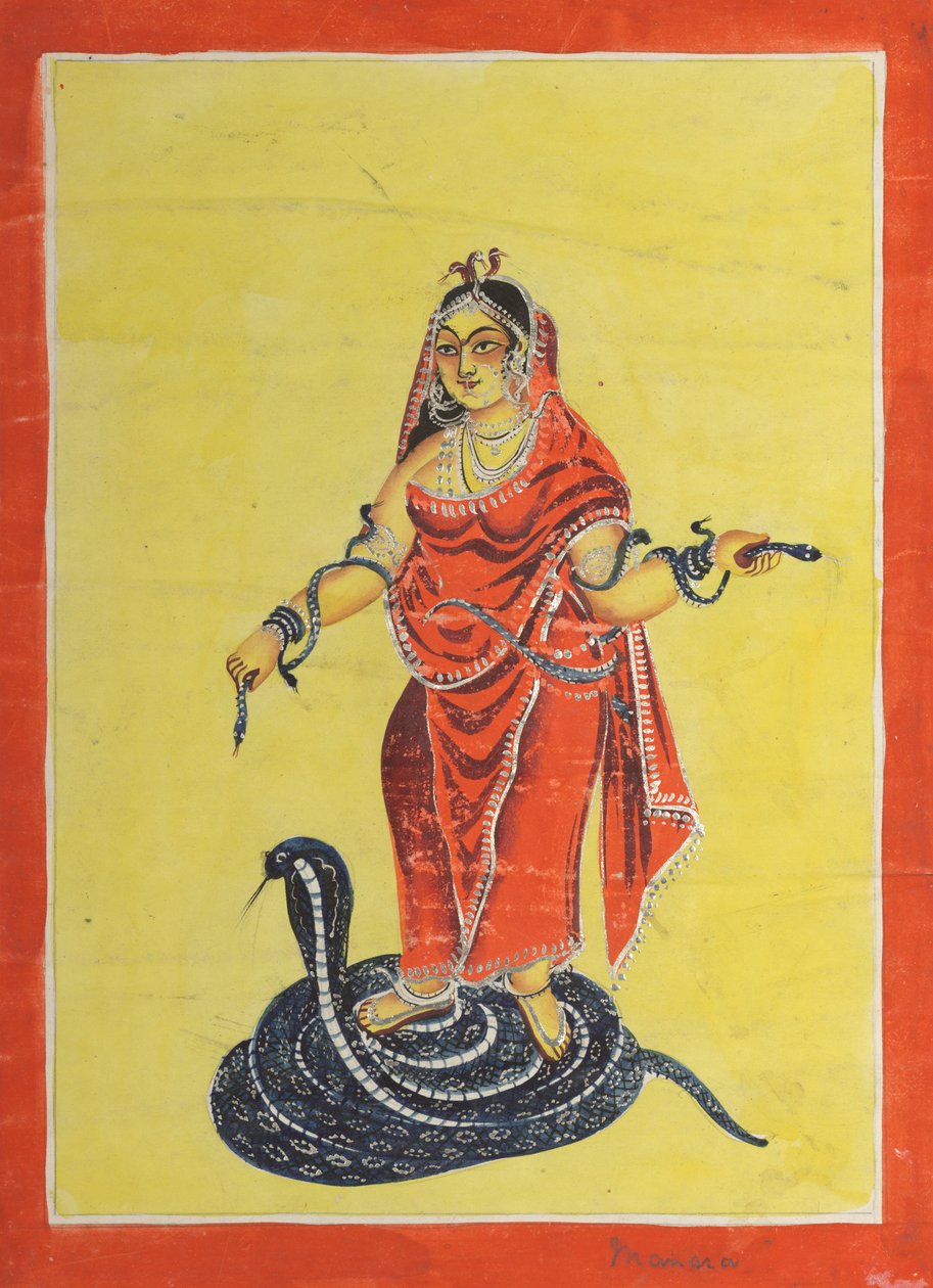 मानसा, द स्नेक देवी, 1800s। द्वारा अज्ञात