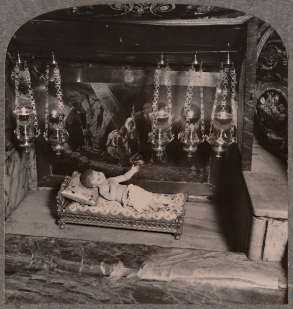 मैंग ऑफ क्राइस्ट, चर्च ऑफ नेटिविटी, बेथलहम, c1900 द्वारा अज्ञात