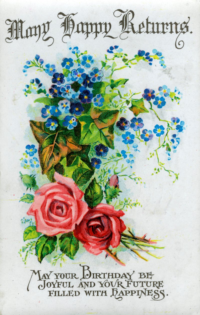 कई हैप्पी रिटर्न, जन्मदिन कार्ड, c1921 द्वारा अज्ञात