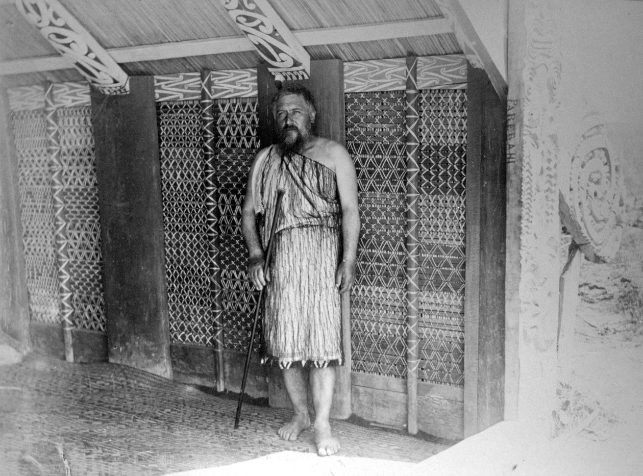 माओरी सांप्रदायिक झोपड़ी, न्यूजीलैंड, 1899 द्वारा अज्ञात