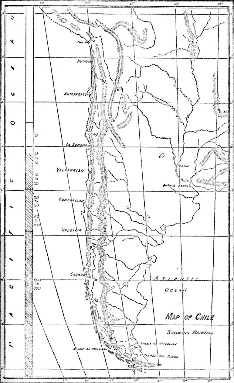 चिली का नक्शा, 1911 द्वारा अज्ञात