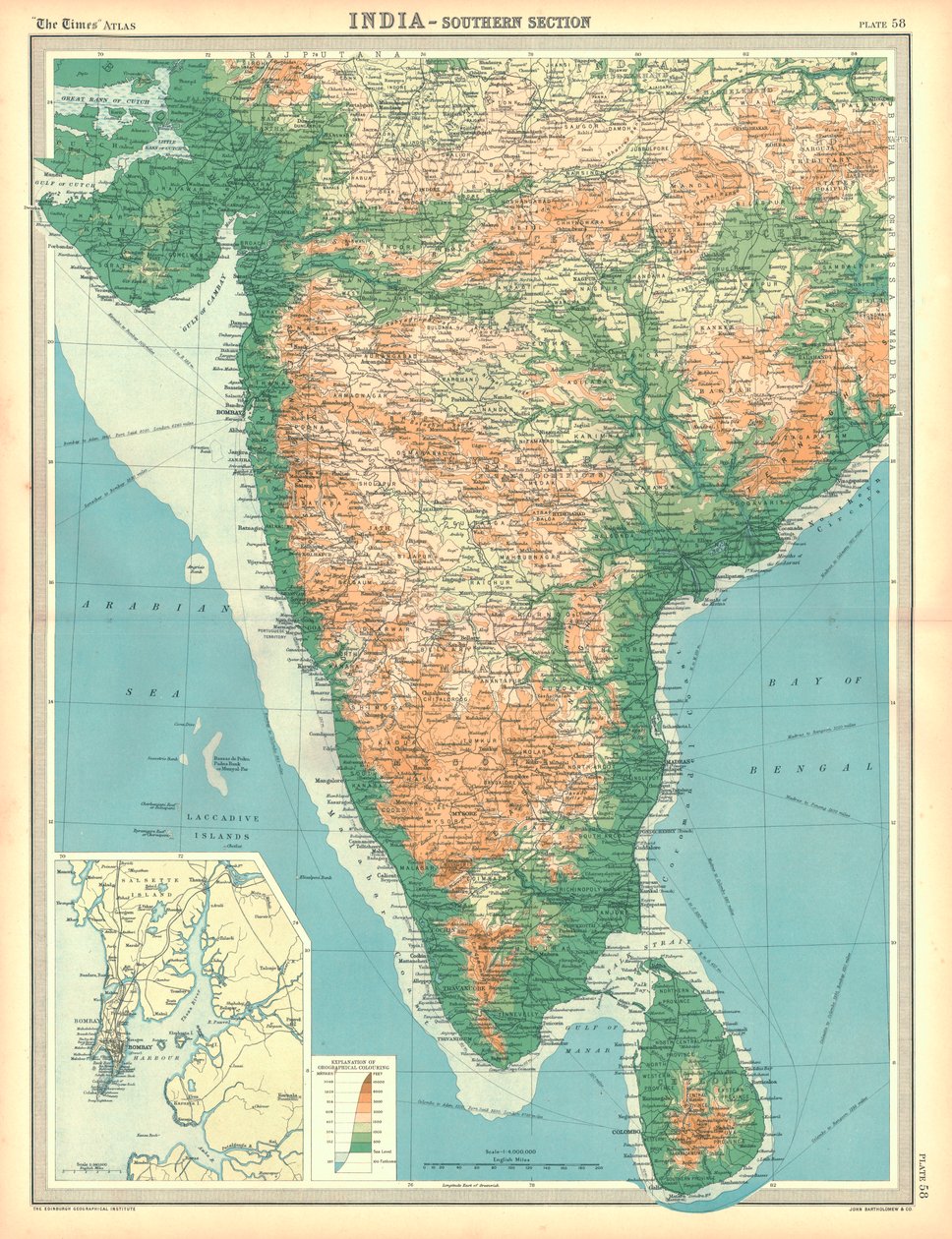 भारत का नक्शा - दक्षिणी खंड द्वारा अज्ञात