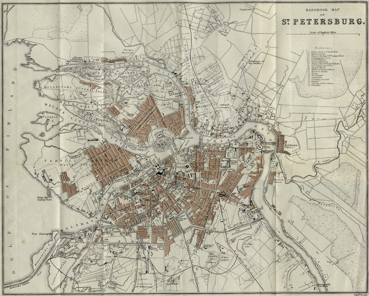 पीटर्सबर्ग का नक्शा, 1893 द्वारा अज्ञात