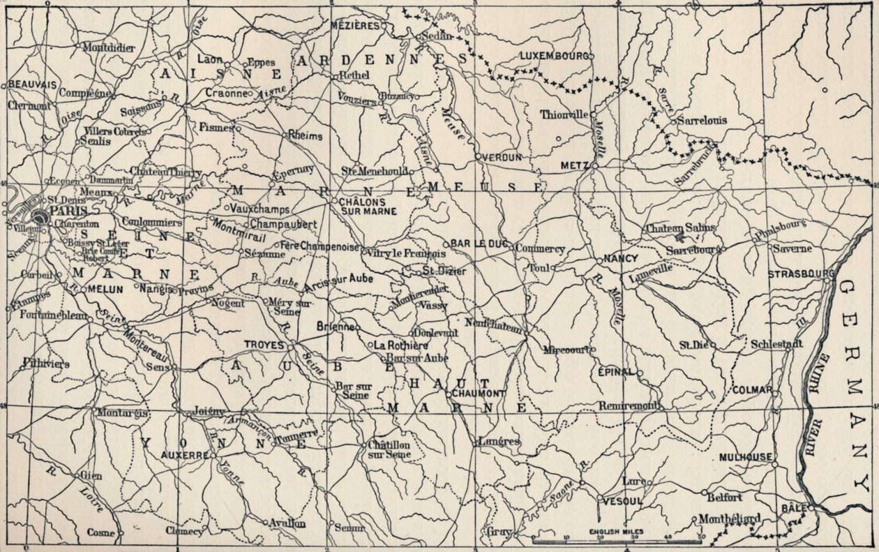 1814, 1896 में संचालन के क्षेत्र का नक्शा द्वारा अज्ञात