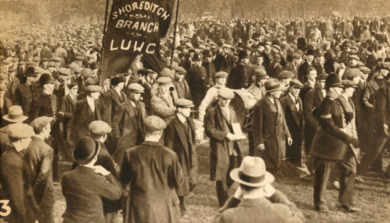 Shoreditch, मीन्स टेस्ट विरोध, हाइड पार्क, लंदन, 1932, 1933 से मार्चर्स द्वारा अज्ञात