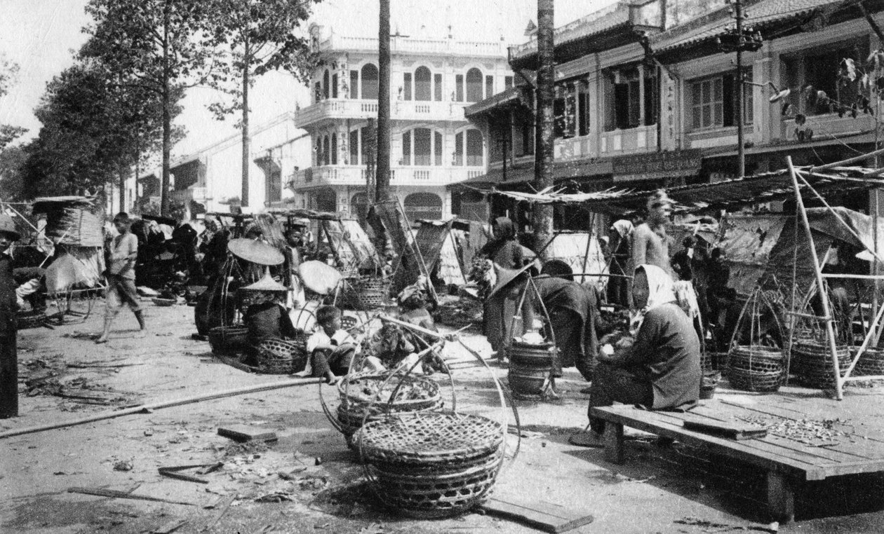 मार्केट, चोलन, साइगॉन, वियतनाम, 20 वीं सदी द्वारा अज्ञात