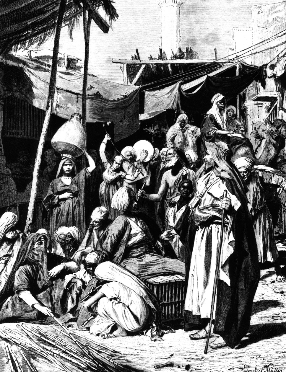 ताँता, मिस्र में बाजार, 1880 द्वारा अज्ञात