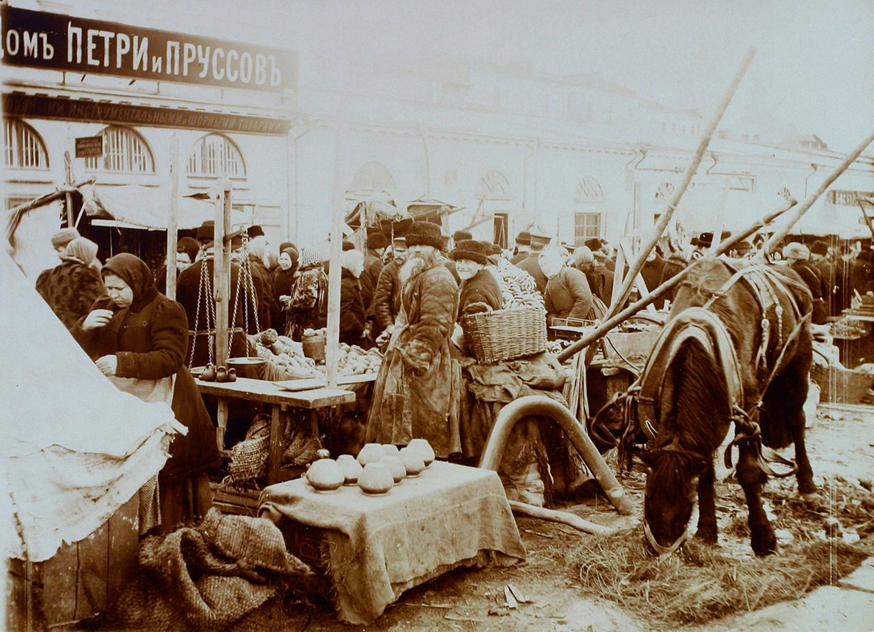 मॉस्कवॉर्त्सकाया तटबंध, मास्को, रूस, 1911 पर बाजार द्वारा अज्ञात
