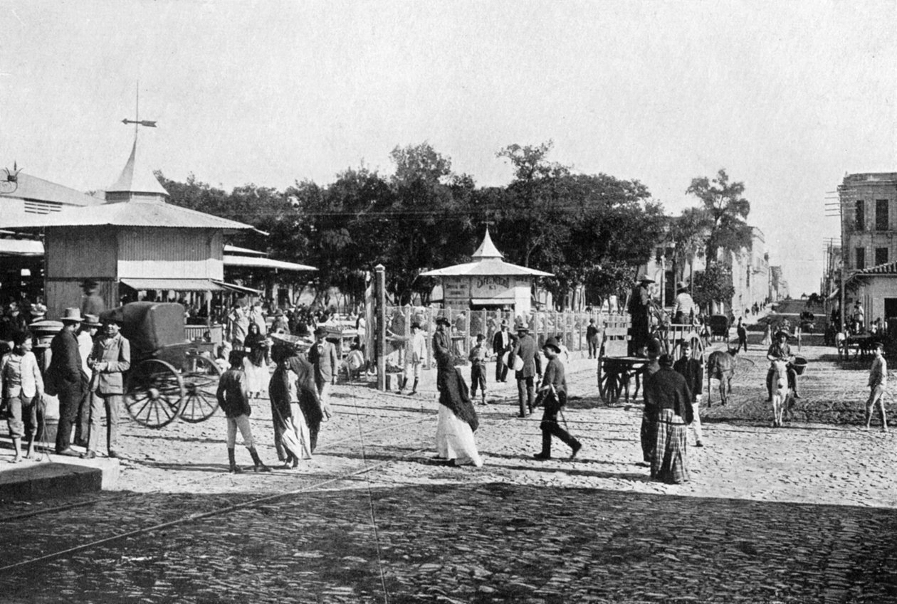 मार्केट प्लेस, असुनसियन, पैराग्वे, 1911 द्वारा अज्ञात
