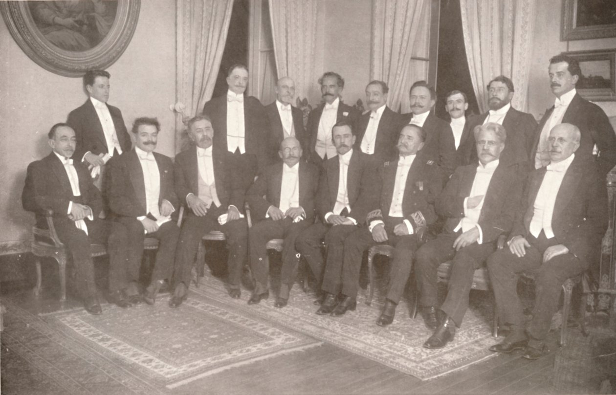 मार्शल हेम्स दा फोंसेका अपने राज्य सचिवों और सलाहकारों के साथ, 1914 द्वारा अज्ञात