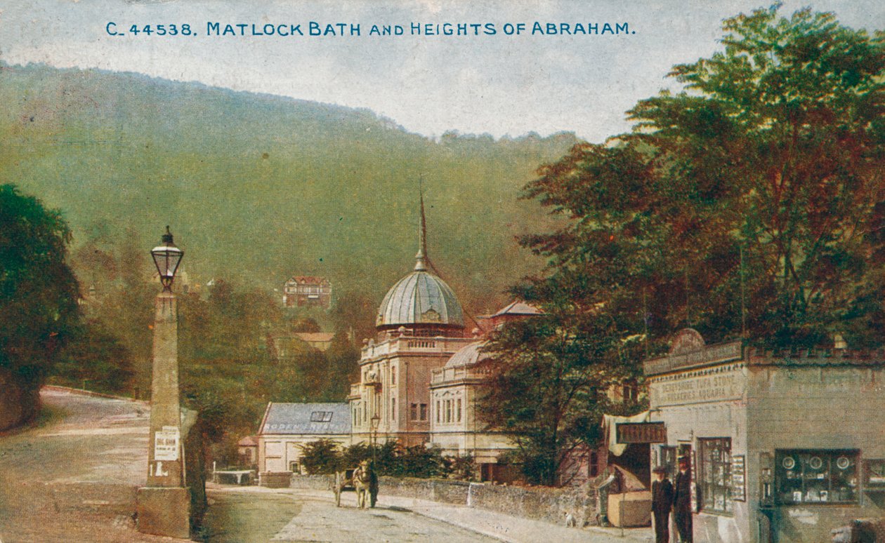 मैटलॉक बाथ और हाइट्स ऑफ़ अब्राहम, डर्बीशायर, c1905। द्वारा अज्ञात