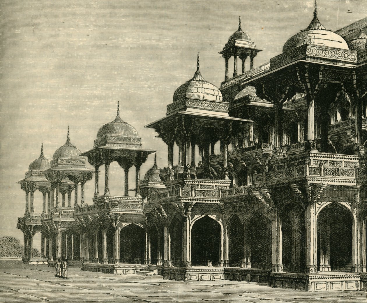 अकबर, सिकंदरा का मकबरा, 1890। द्वारा अज्ञात