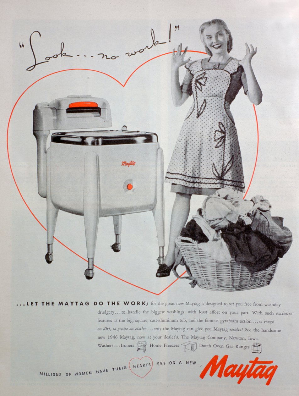 Maytag वॉशिंग मशीन विज्ञापन, 1946 द्वारा अज्ञात