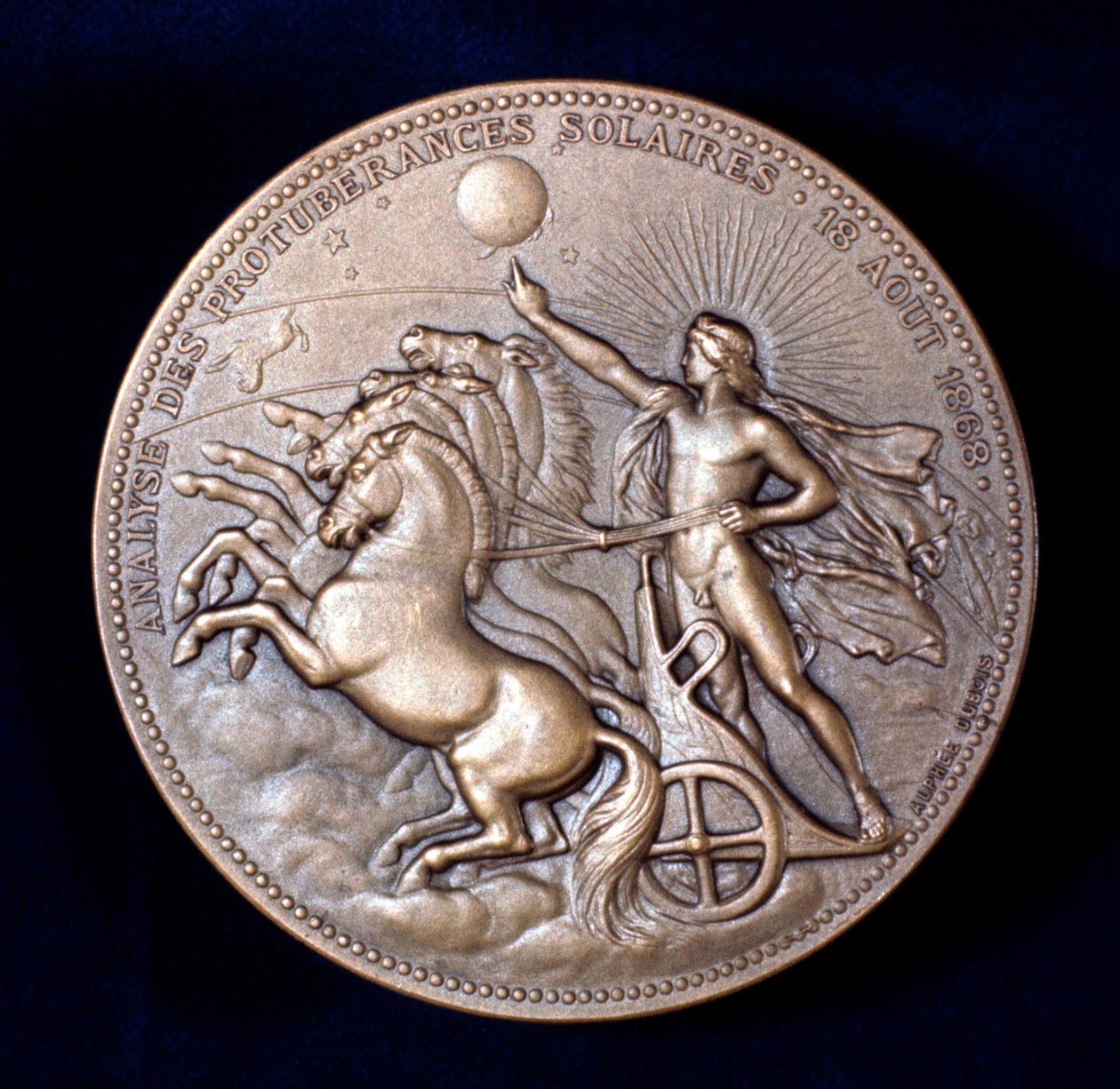 पियरे जानसेन और नॉर्मन लॉकर, फ्रांसीसी और अंग्रेजी खगोलविदों, 1868 की स्मृति में पदक द्वारा अज्ञात