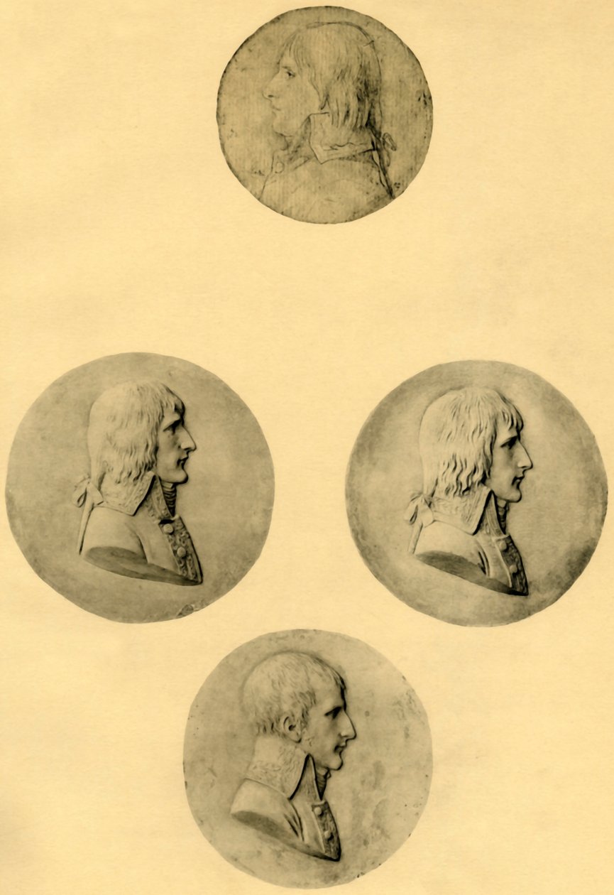 मेडेलियन नेपोलियन के चित्र, 1797-1799, 1921। द्वारा अज्ञात