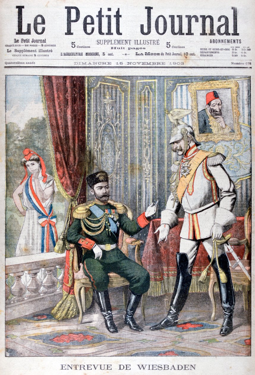 ज़ार निकोलस द्वितीय और कैसर विल्हेम द्वितीय, विस्बाडेन, जर्मनी, 1903 के बीच बैठक द्वारा अज्ञात