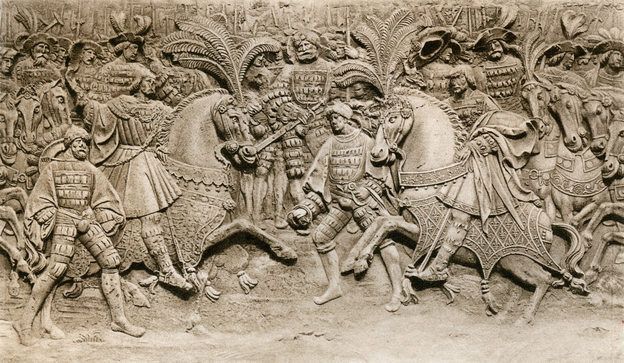 हेनरी VIII और फ्रांसिस I की मुलाकात, द फील्ड ऑफ क्लॉथ ऑफ गोल्ड, 1520, 1902 में हुई द्वारा अज्ञात