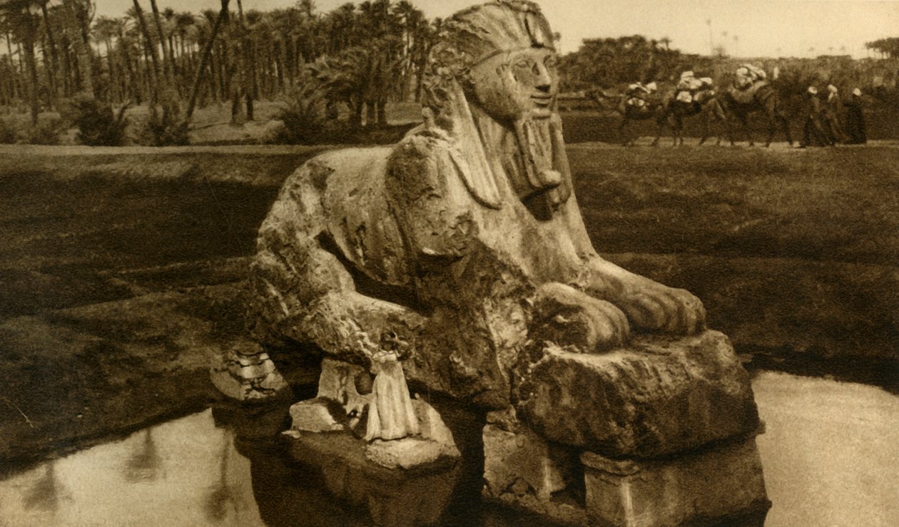 मेम्फिस - द अलबास्टर स्फिंक्स, c1918-c1939। द्वारा अज्ञात