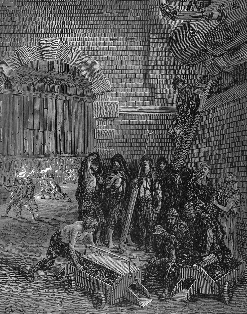 रिटर्न्स, लेम्बेथ गैसवर्क्स, 1872 को चार्ज करने से ब्रेक लेने वाले पुरुष द्वारा अज्ञात