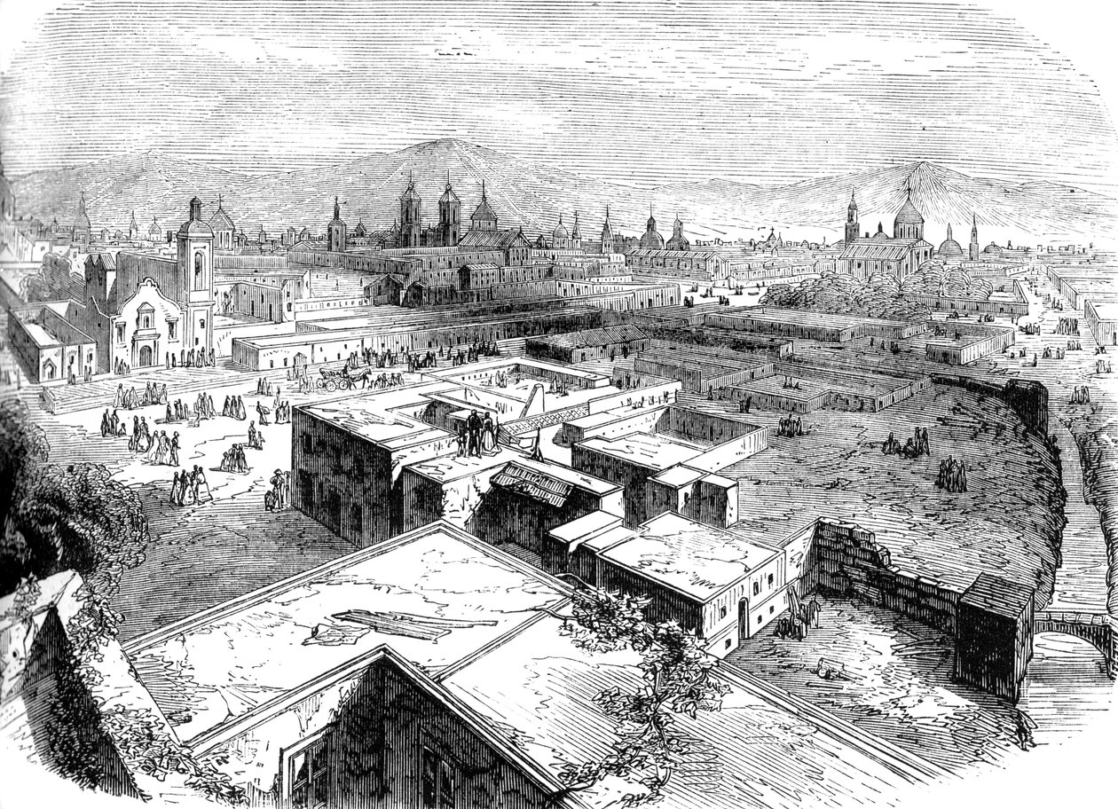 मेक्सिको सिटी, मैक्सिको, 19 वीं सदी के मध्य में c1880 द्वारा अज्ञात