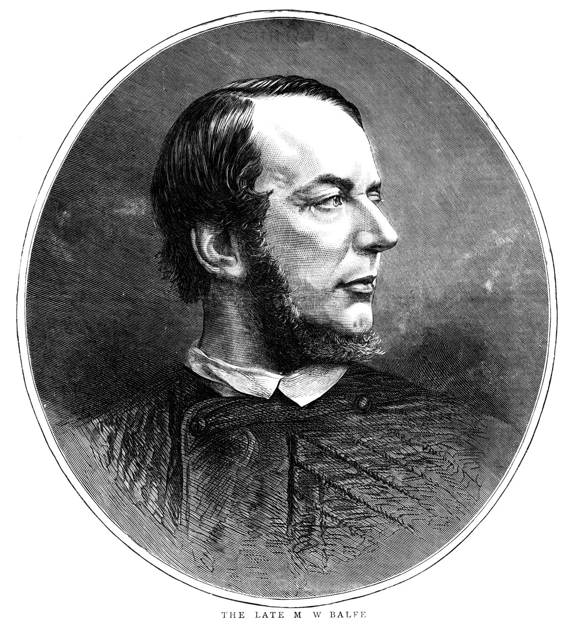 माइकल विलियम बाल्फ़, आयरिश मूल के ब्रिटिश संगीतकार और गायक, 1870 द्वारा अज्ञात