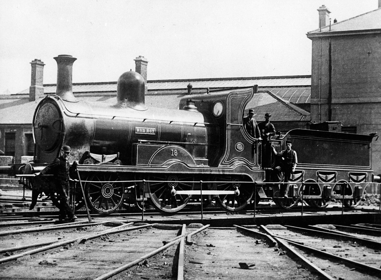 मिडलैंड्स और ग्रेट वेस्टर्न रेलवे आयरलैंड 2-4-0 लोकोमोटिव रॉब रॉय, 1873 द्वारा अज्ञात