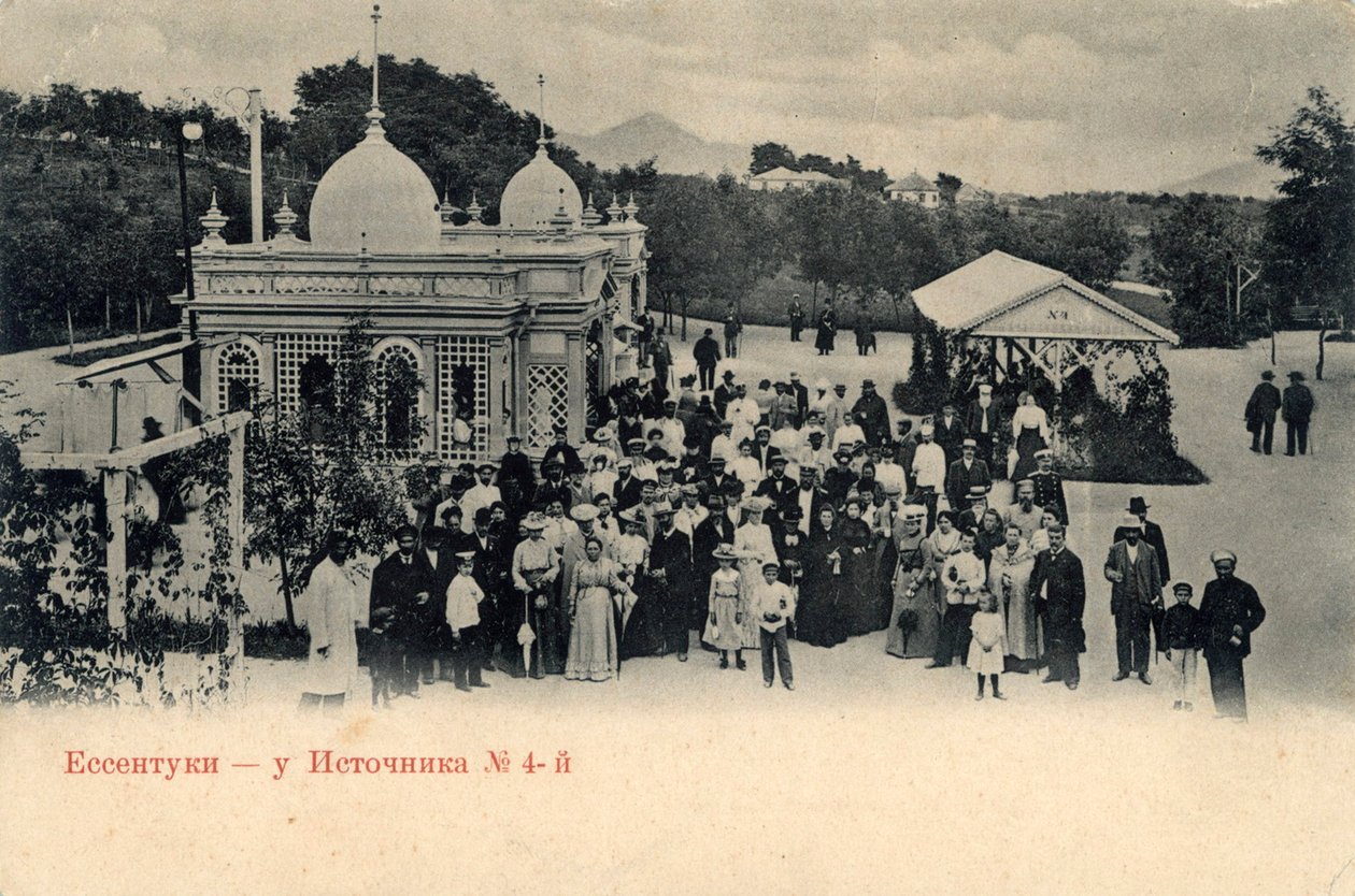 खनिज पानी वसंत नंबर 4, येसेतुकी, रूस, 1900। द्वारा अज्ञात