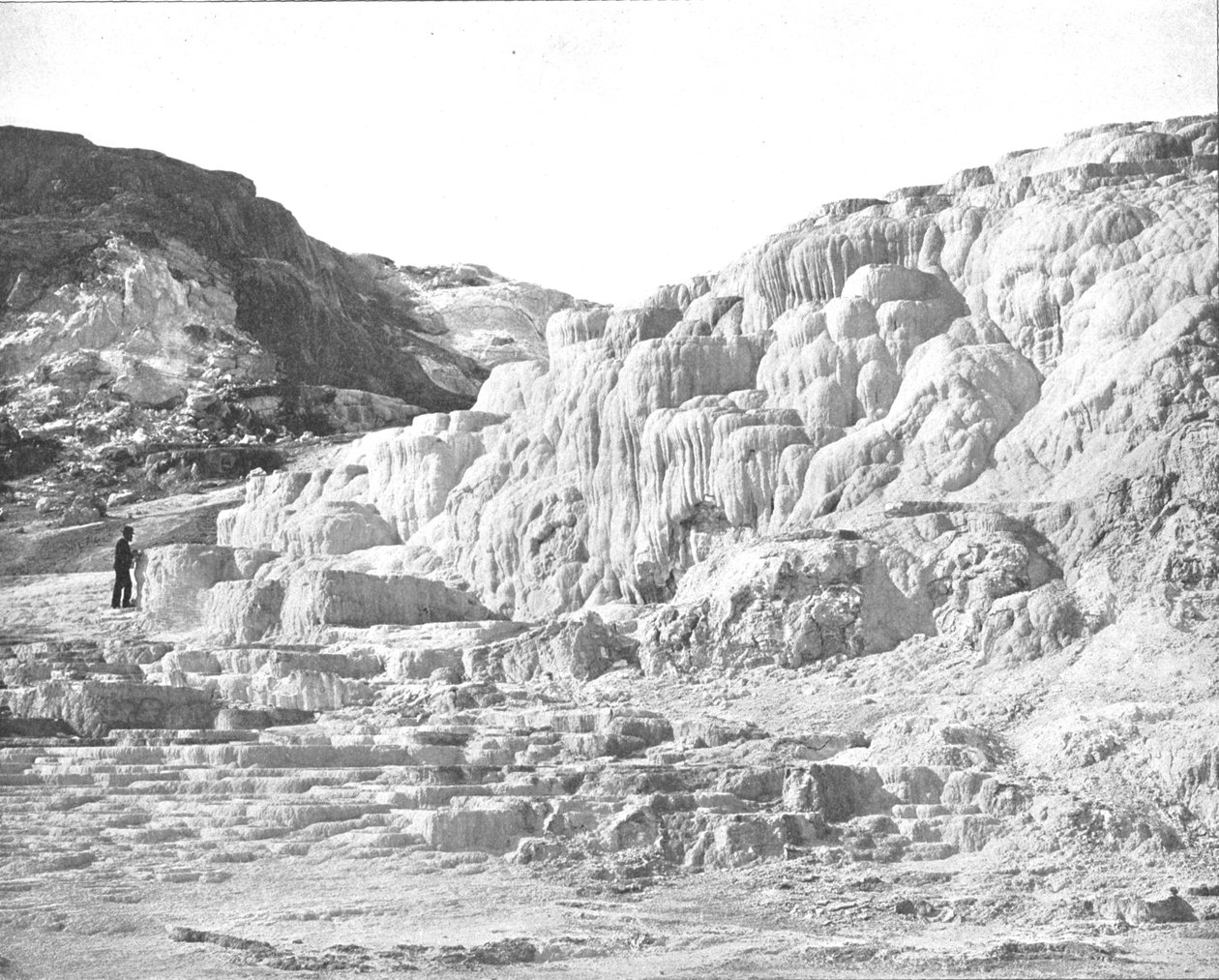 मिनर्वा टेरेस, येलोस्टोन पार्क, यूएसए, c1900। द्वारा अज्ञात