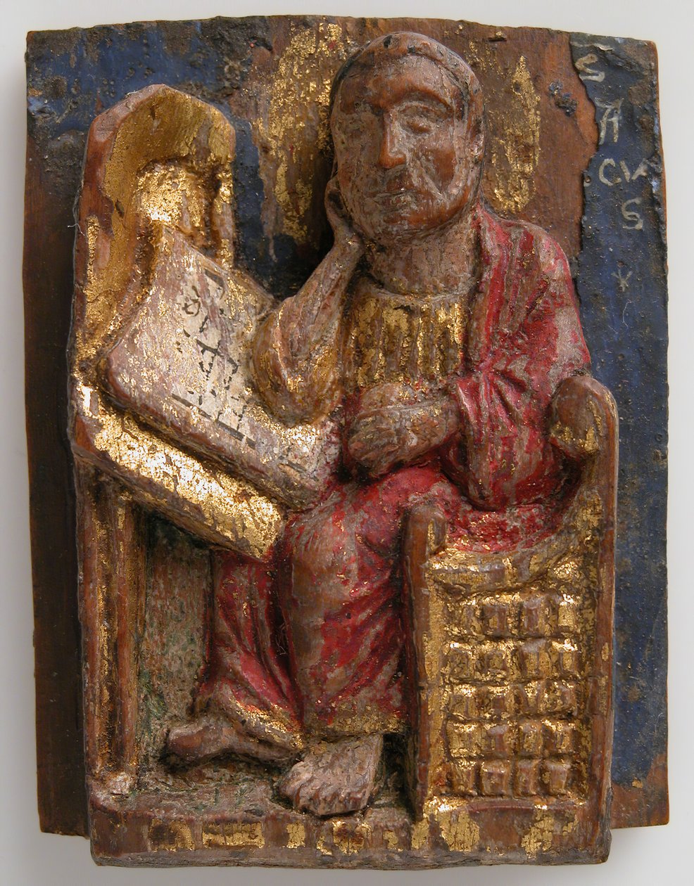 उनकी लेखन मेज पर सेंट मार्क की लघु राहत, लगभग। 1200-1225. द्वारा अज्ञात