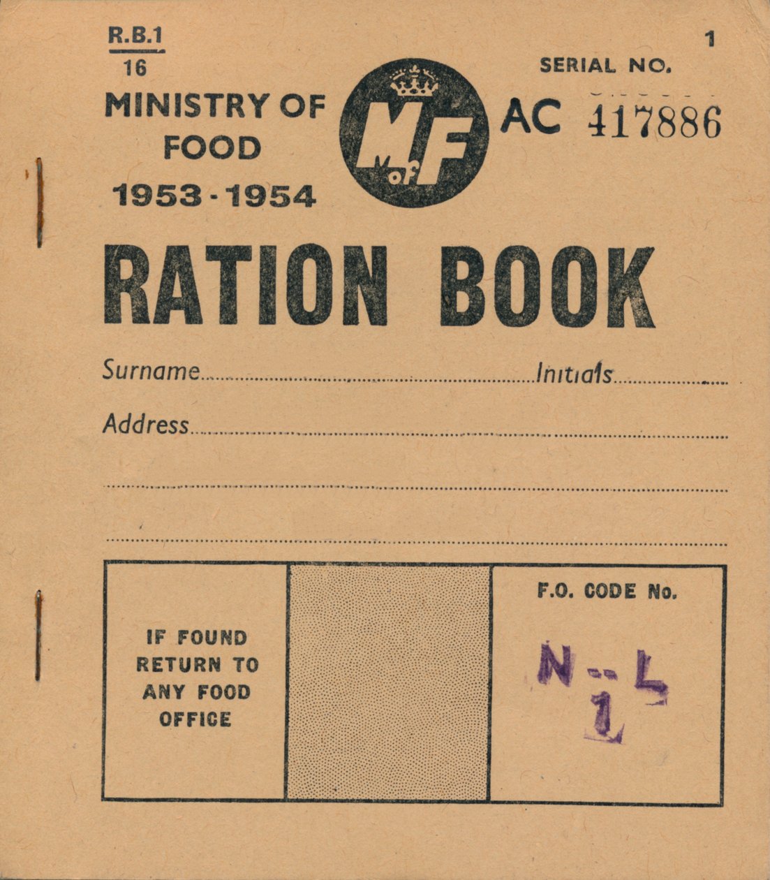 खाद्य राशन बुक मंत्रालय, 1953-1954 द्वारा अज्ञात