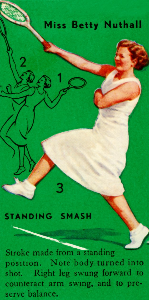 मिस बेट्टी नथॉल - स्टैंडिंग स्मैश, c1935। द्वारा अज्ञात