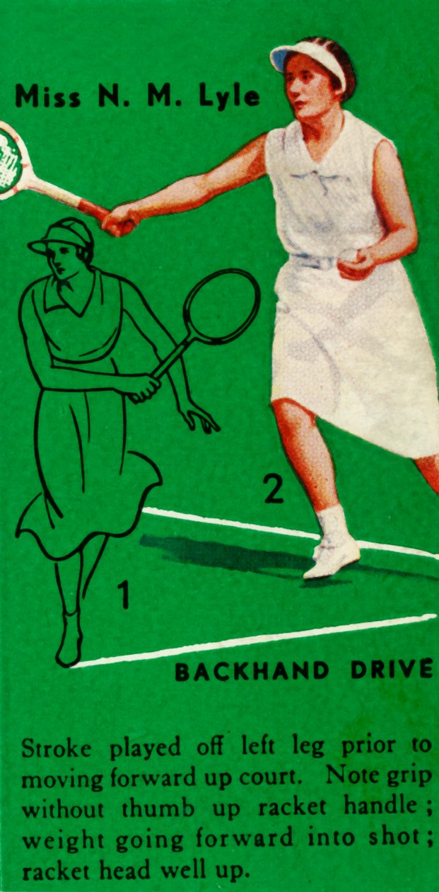 मिस एनएम लाइल - बैकहैंड ड्राइव, c1935। द्वारा अज्ञात
