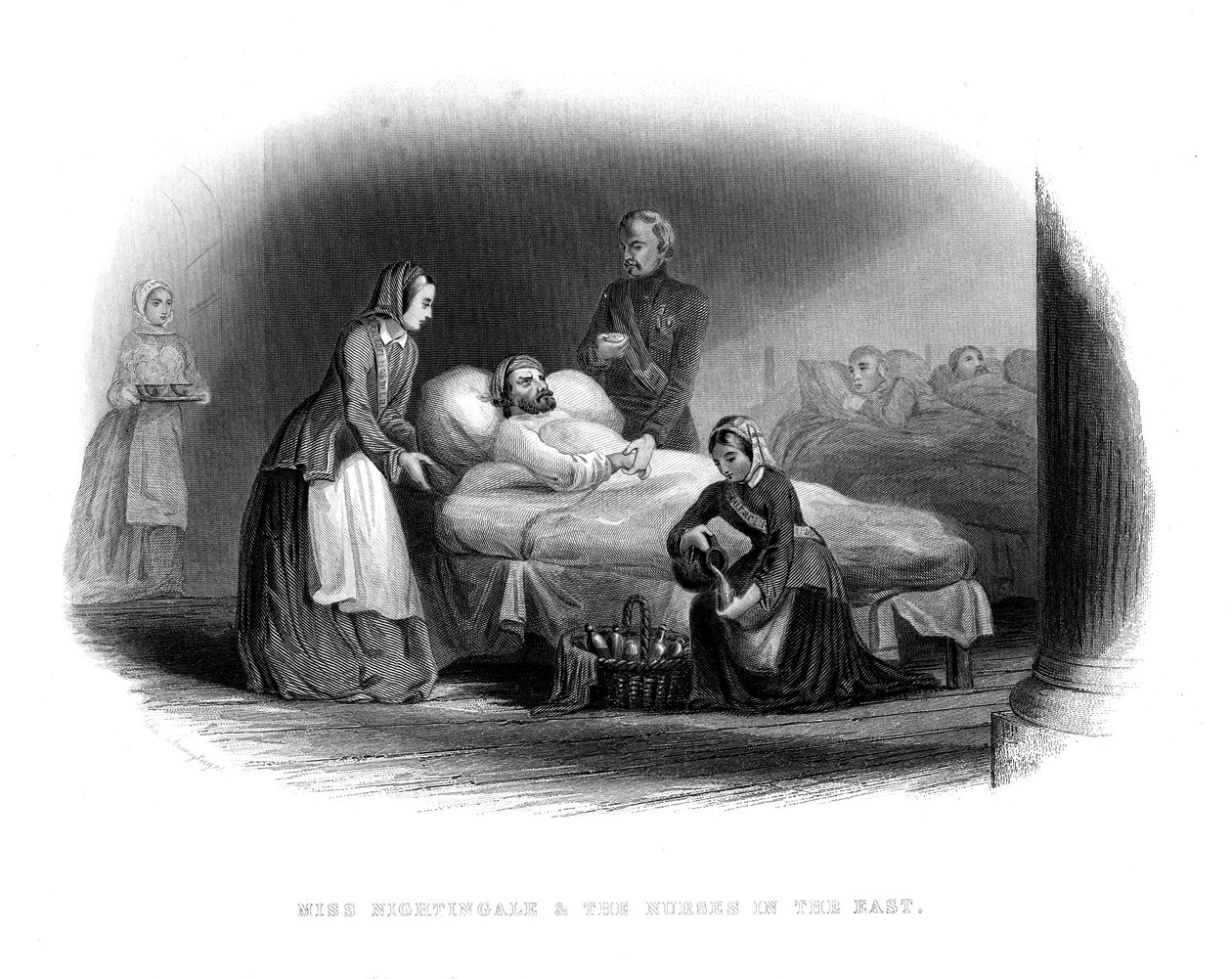 मिस नाइटिंगेल और पूर्व में सैन्य, c1860 द्वारा अज्ञात