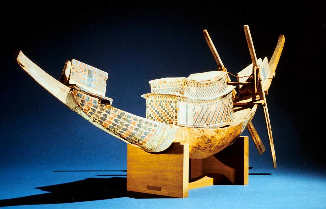 एक नाव का मॉडल, प्राचीन मिस्र, 18 वीं राजवंश, c1325 ईसा पूर्व द्वारा अज्ञात