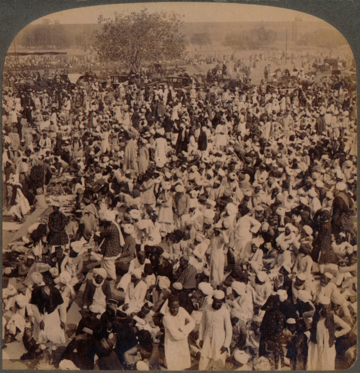 जुम्मा मस्जिद के बाहर, दक्षिण, दिल्ली, भारत, 1903 में फास्ट डे पर मोहम्मडन द्वारा अज्ञात