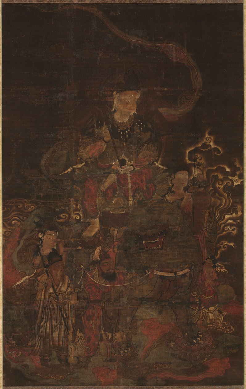 मंजू और अटेंडेंट, 1200s। द्वारा अज्ञात