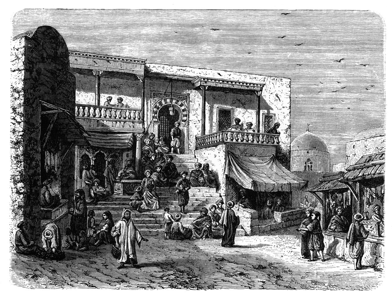 सिदी बू सैद, ट्यूनिस में मूरिश कॉफी हाउस, c1890 द्वारा अज्ञात