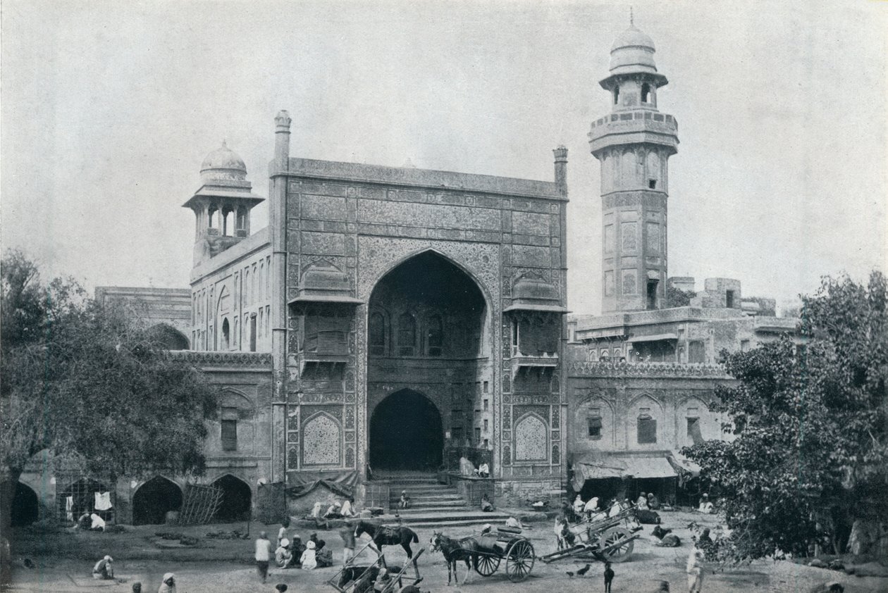 वज़ीर खान की मस्जिद, लाहौर, c1942 द्वारा अज्ञात