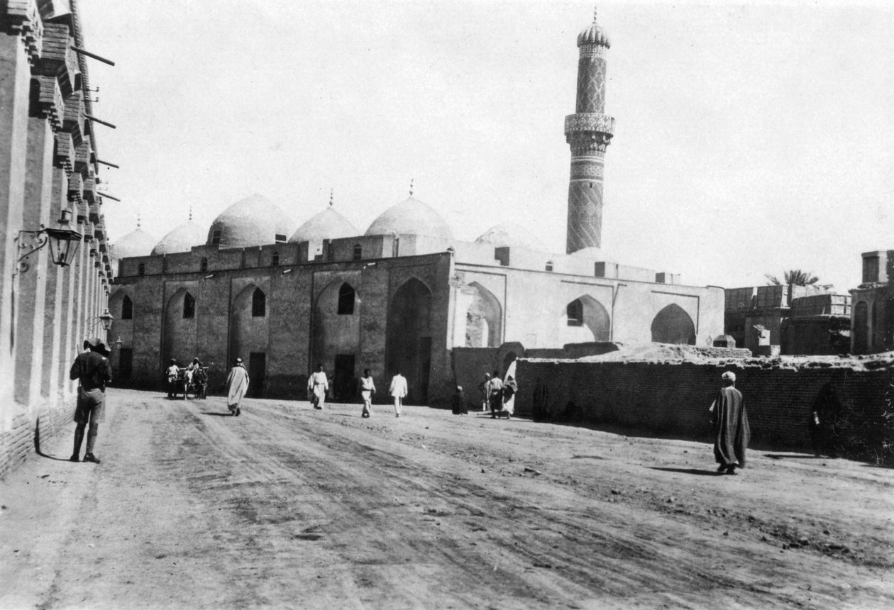रिवर स्ट्रीट, बगदाद, मेसोपोटामिया, WWI, 1918 पर मस्जिद द्वारा अज्ञात