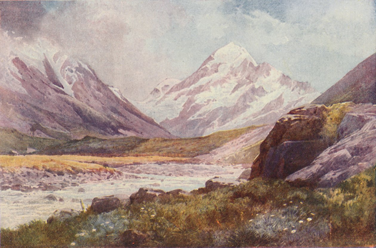 माउंट कुक, न्यूजीलैंड, 1923। द्वारा अज्ञात