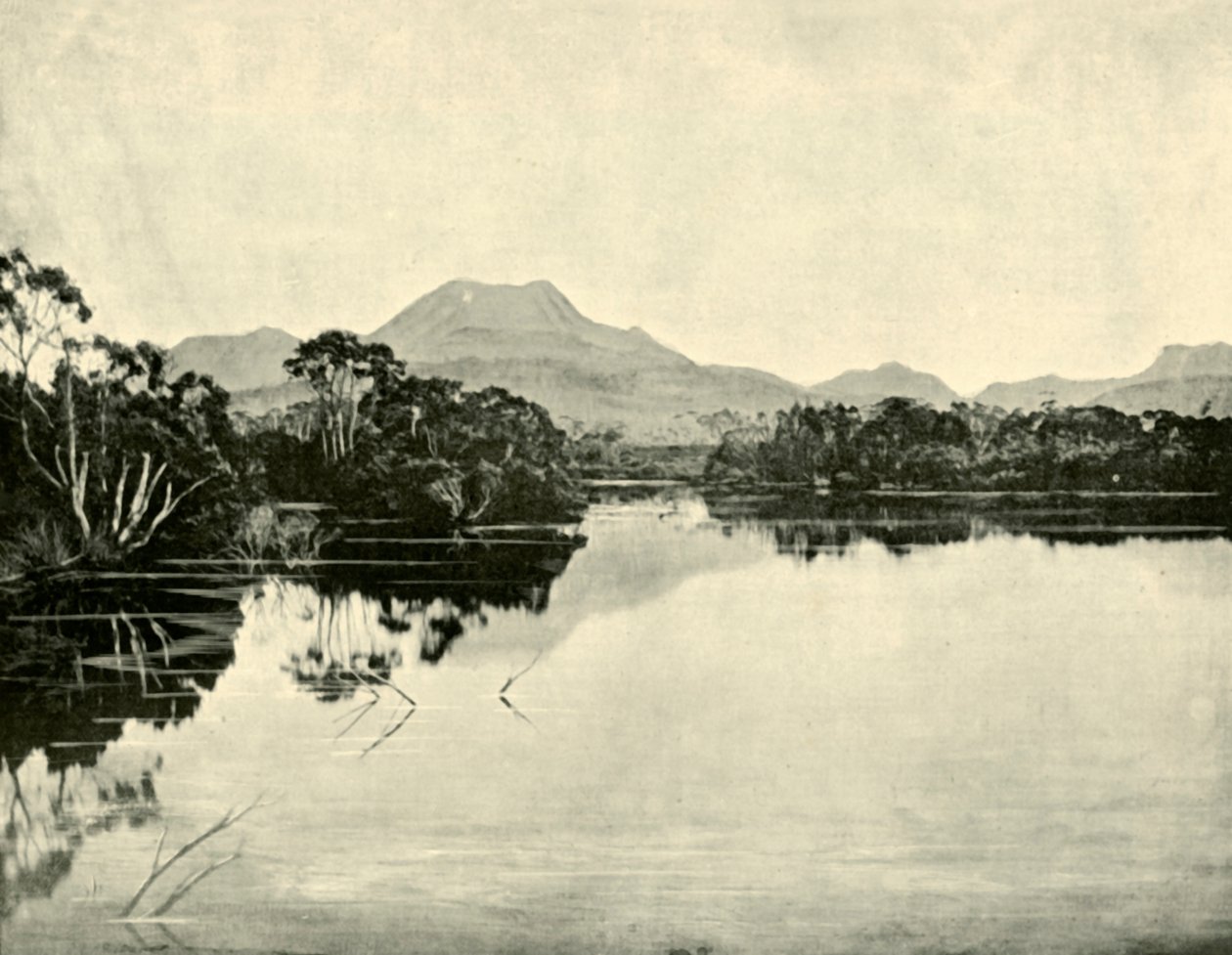 माउंट गॉल्ड, डू कैने रेंज, नार्सिसस नदी, लेक सेंट क्लेयर, 1901। द्वारा अज्ञात