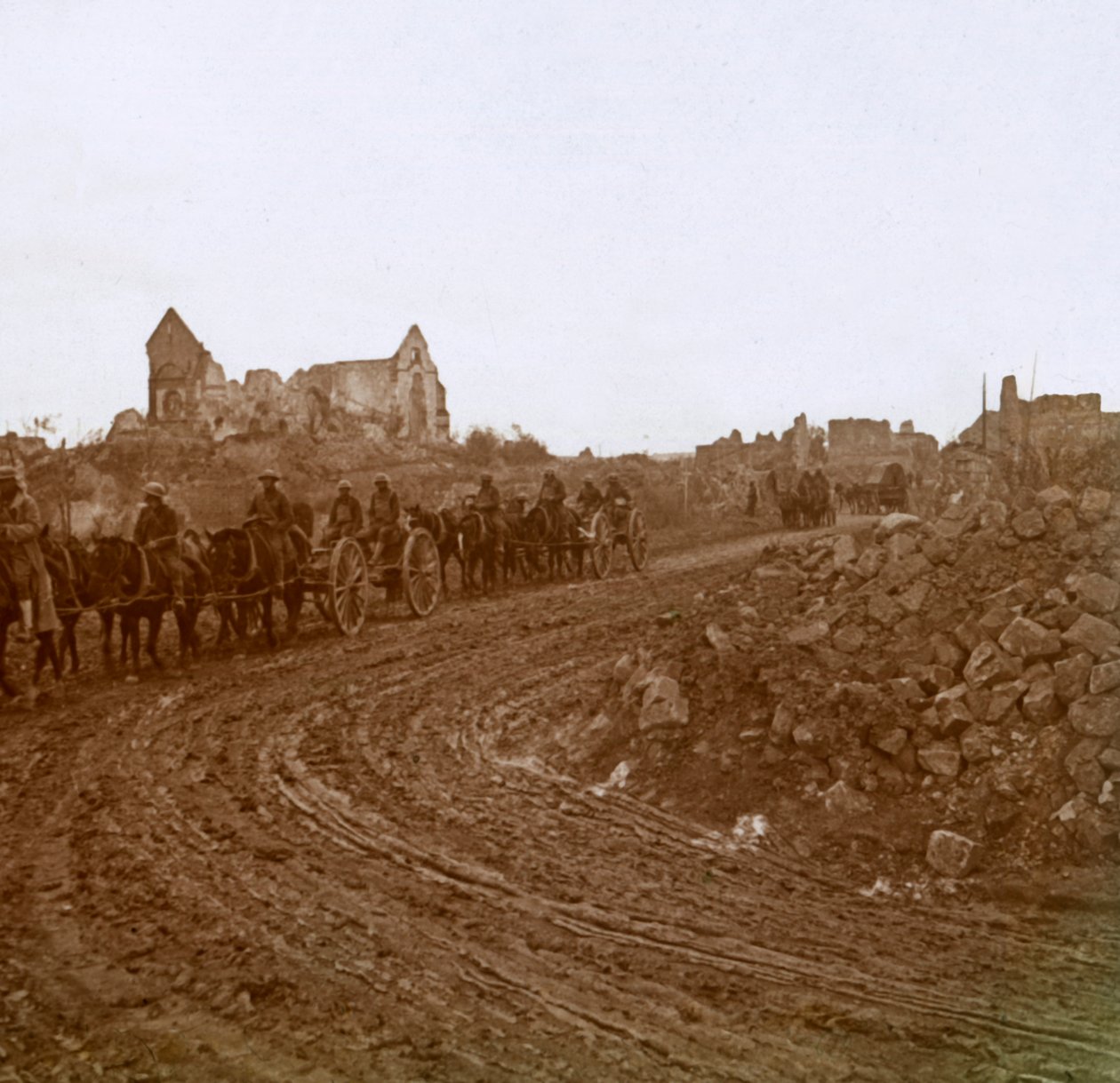 घुड़सवार सैनिक, सोम्मे, उत्तरी फ्रांस, c1914-c1918 द्वारा अज्ञात