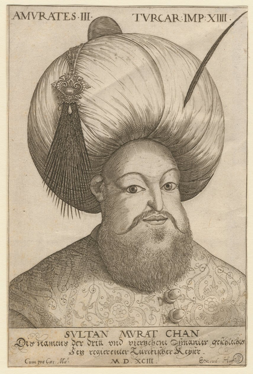 मुराद III 1546-1595, ओटोमन साम्राज्य के सुल्तान, 1593 द्वारा अज्ञात