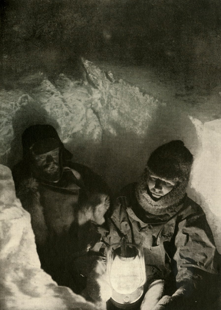 मुर्रे और प्रीस्टले ग्रीन लेक में एक दस्ता खोदते हुए जा रहे हैं, c1908, 1909 द्वारा अज्ञात