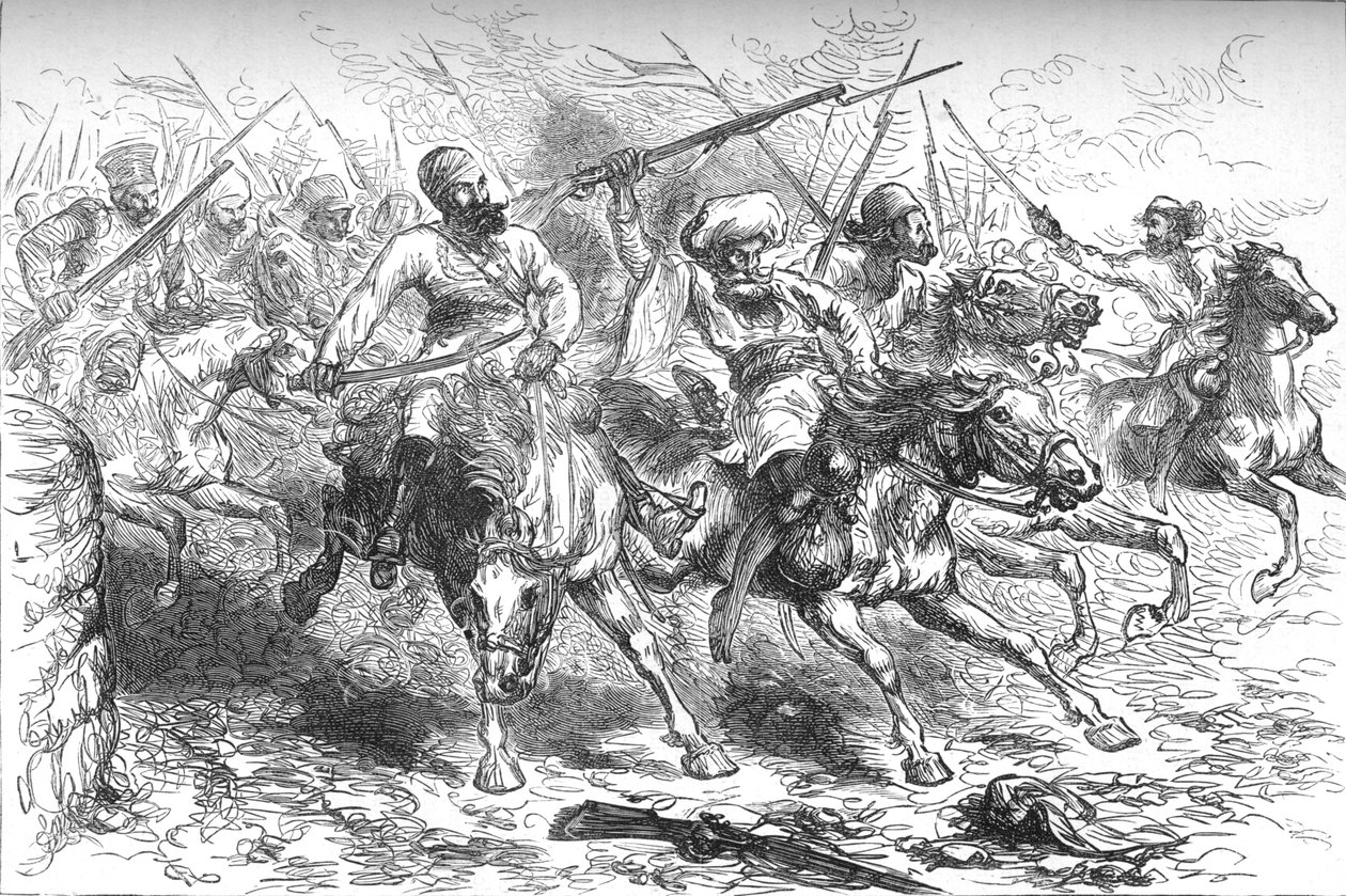 दिल्ली पर विद्रोहियों को आगे बढ़ाने, c1880 द्वारा अज्ञात