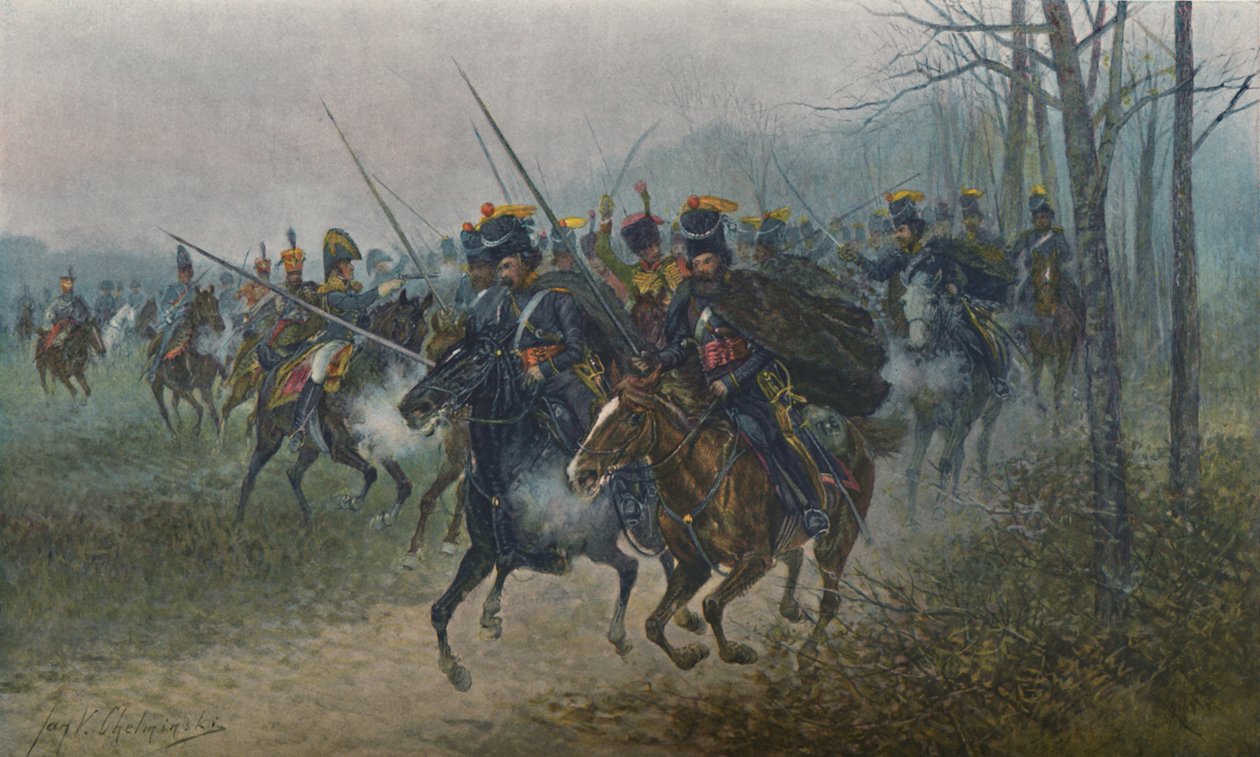 नेपोलियन और उनके कर्मचारी चकित, 1812, 1896 तक चकित रह गए। द्वारा अज्ञात