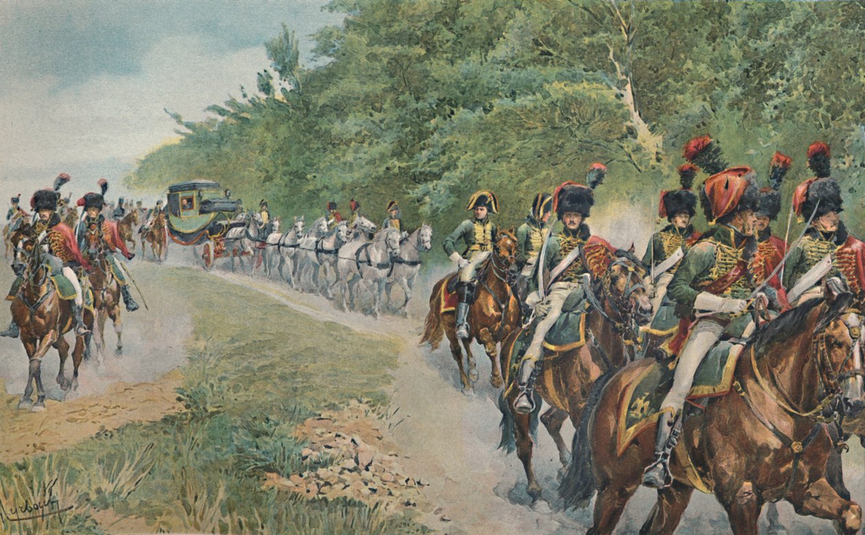 नेपोलियन मोड ऑफ ट्रैवलिंग, c1800, 1896। द्वारा अज्ञात