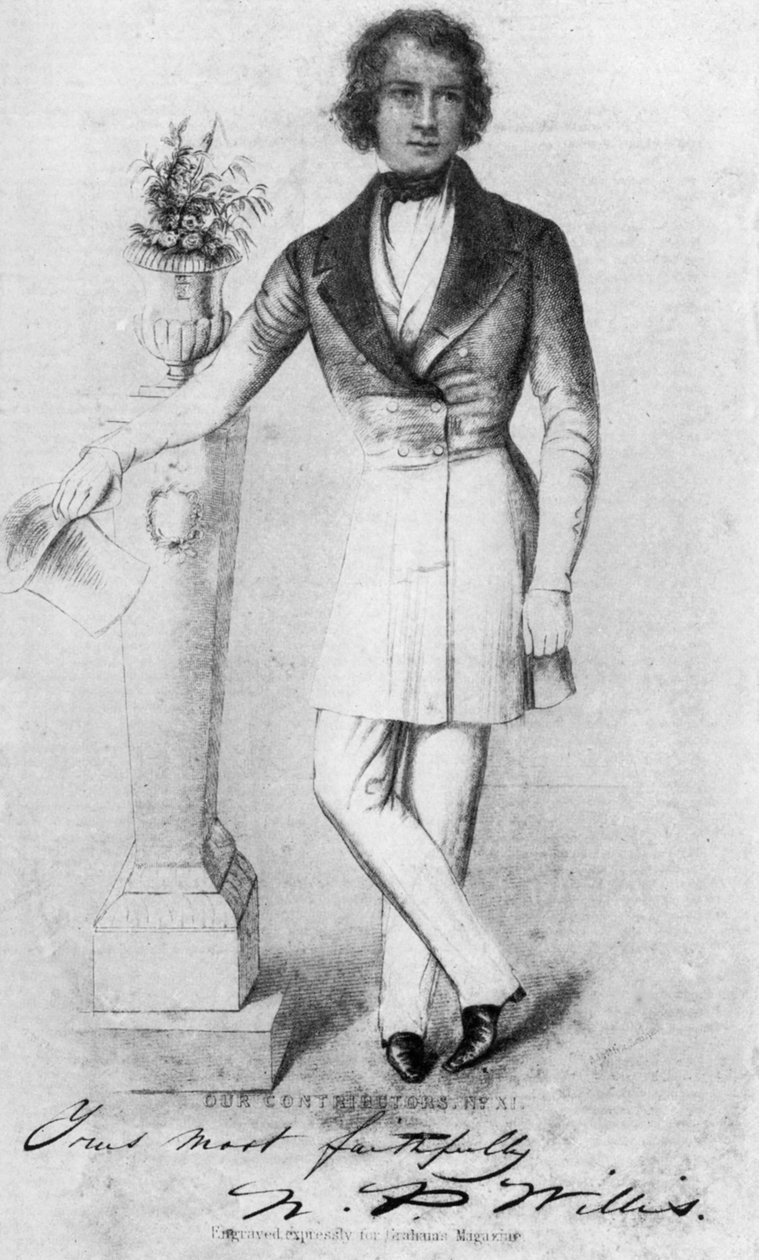 नथानिएल पार्कर विलिस 1806-1867, अमेरिकी लेखक, कवि और संपादक, 19 वीं सदी 1908 द्वारा अज्ञात